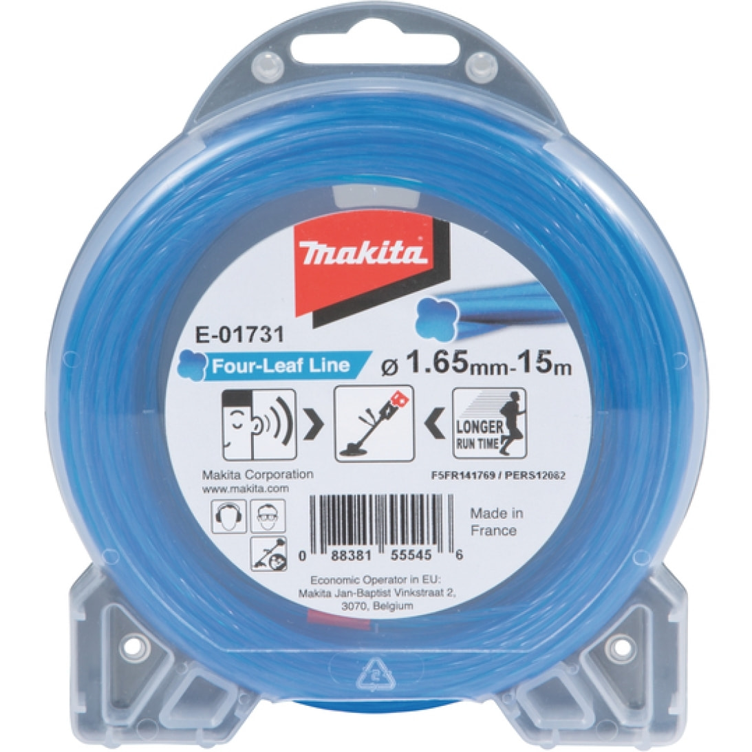 Fil nylon Trèfle torsadé MAKITA 1,65 mm x 15 m - E-01731