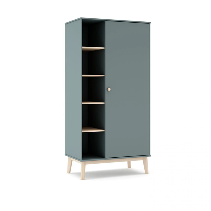 Armario juvenil Misty Breeze Verde Salvia - Oak Soft
