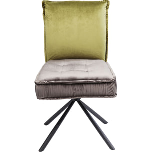 Chaise Chelsea verte et grise Kare Design