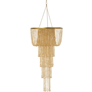 J-Line abat-jour chandelier perles - doré - small
