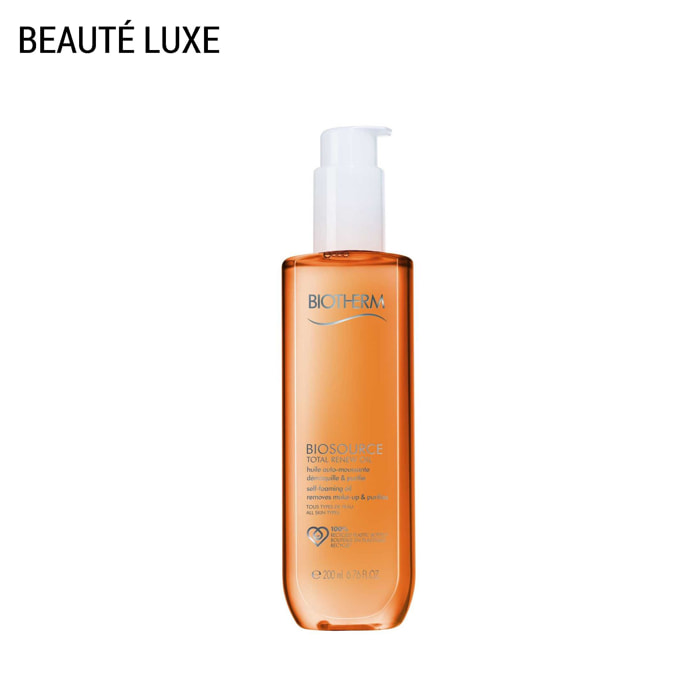 Biosource Total Renew Oil  - Huile Auto-Moussante Démaquillante et Purifiante 200 ml