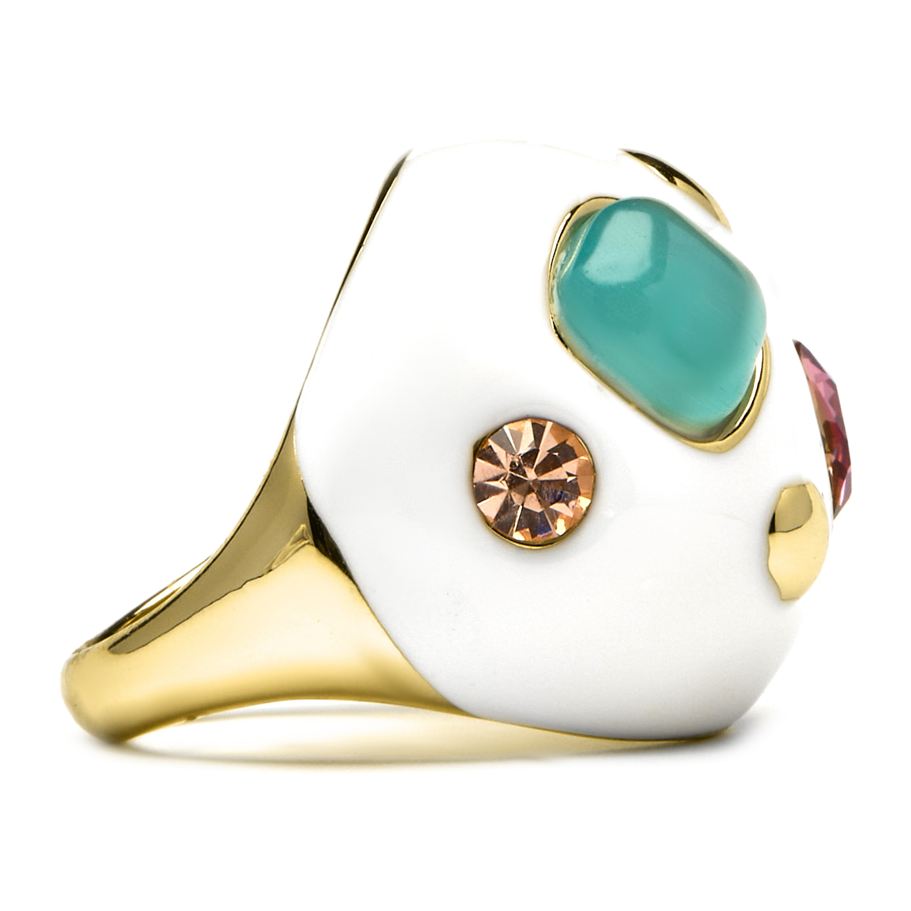 Anillo acabado en oro amarillo de 18k