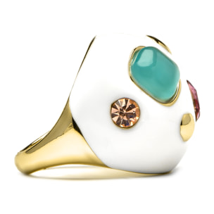 Anillo acabado en oro amarillo de 18k