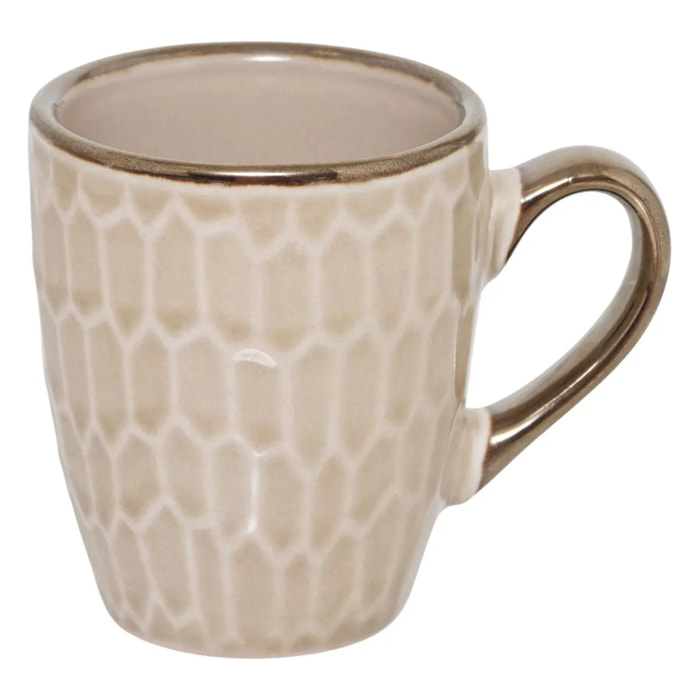 Coffret 2 tasses avec coupelles Ella 90ml marron