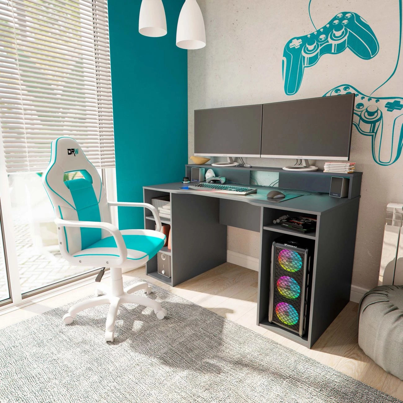 Mesa de escritorio Galax Antracita