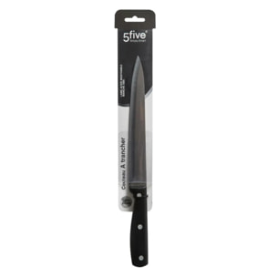 Couteau à trancher inox "Essentiel Black" lame 20cm
