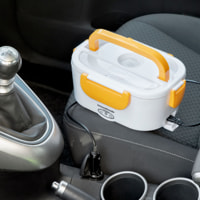 Contenitore elettrico per auto - bianco e arancione - 24x16,5x10,5 cm - 1,05 l