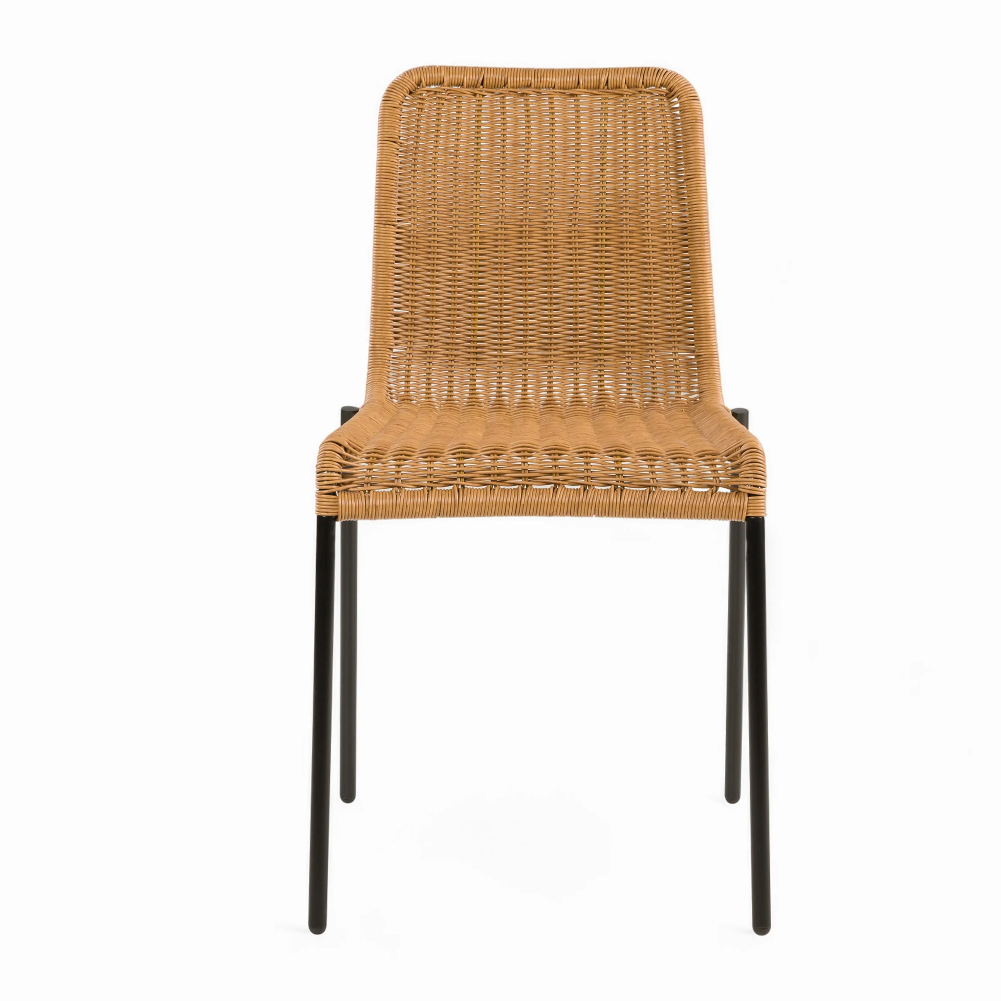 Lot de 2 chaises intérieur/extérieur en résine tressée naturelle - Sirivara