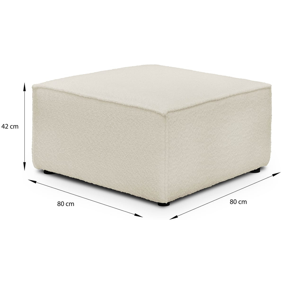 Pouf en tissu bouclette - HARPER