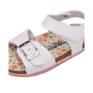 Sandalias Planas de Niña Bio en Blanco