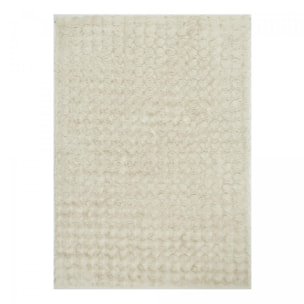 Tapis shaggy, faux uni sobre, poil long shaggy moelleux