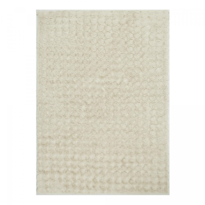Tapis shaggy, faux uni sobre, poil long shaggy moelleux