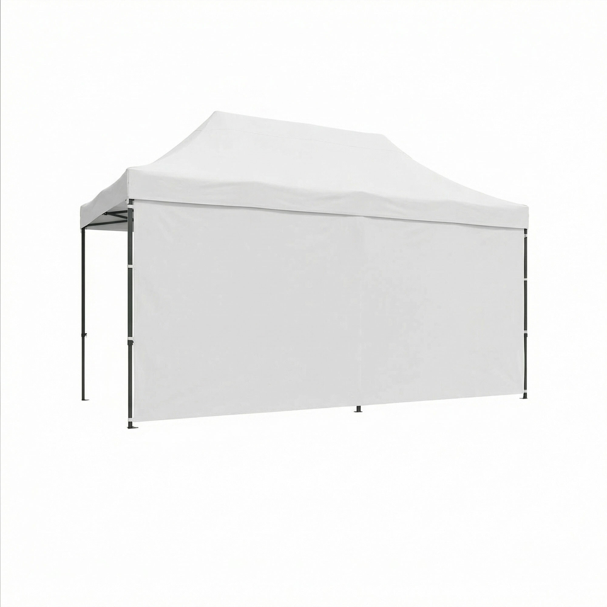 Telo laterale per gazebo da giardino 3X4,5 M. Telo con velcro vari colori bianco