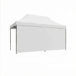 Telo laterale per gazebo da giardino 3X4,5 M. Telo con velcro vari colori bianco