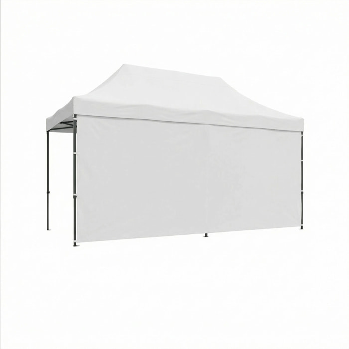 Telo laterale per gazebo da giardino 3X4,5 M. Telo con velcro vari colori bianco