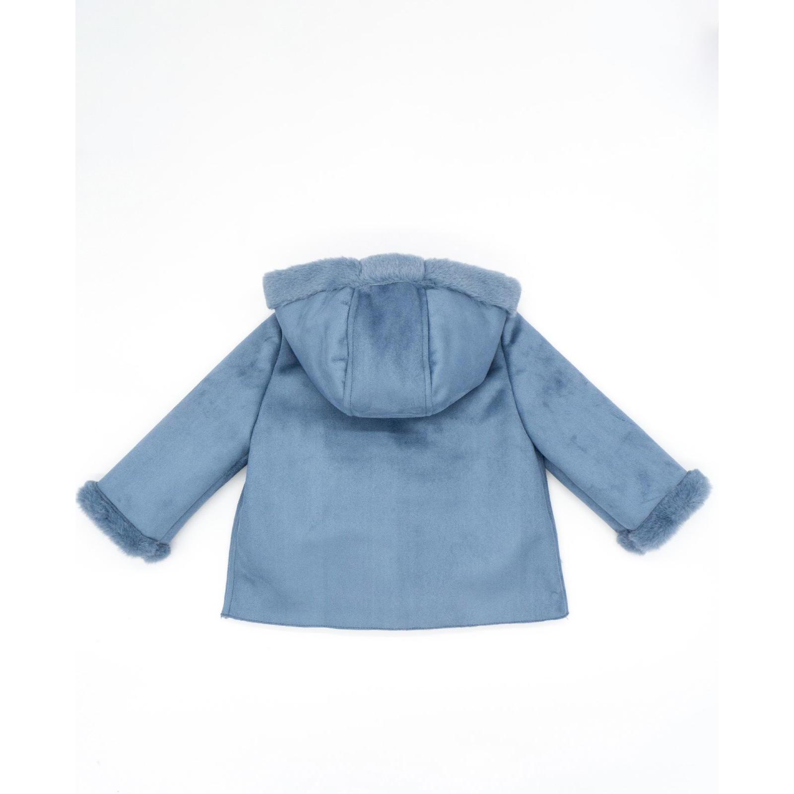 ABRIGO PIEL VUELTA CON PELO AZUL