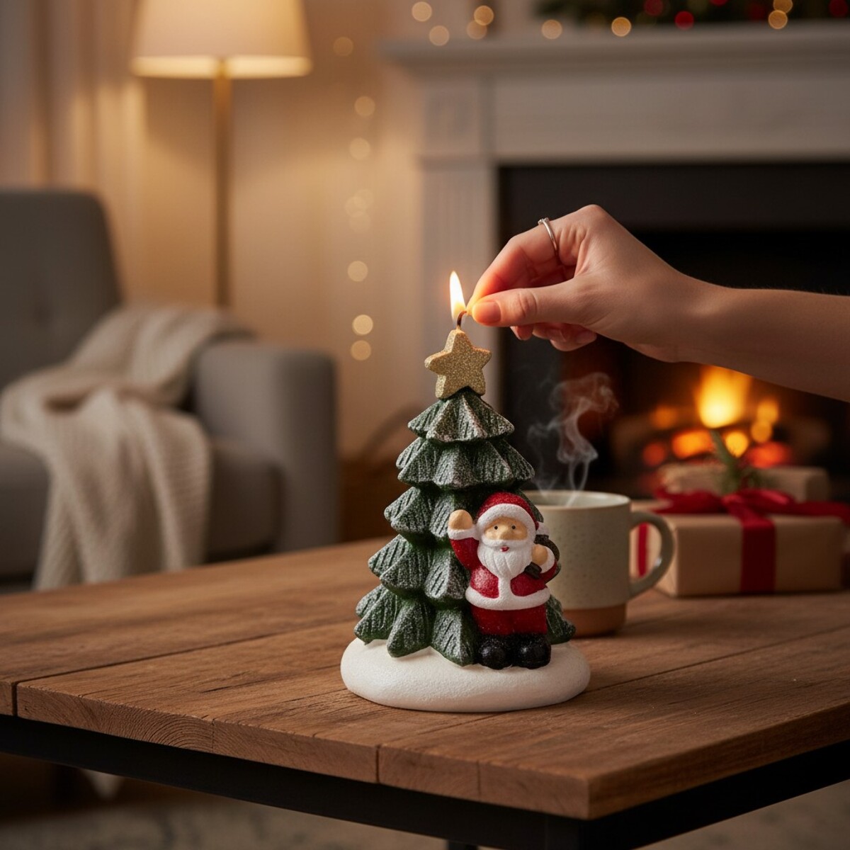 Candela babbo natale - Pezzi 4 - ROSSO - Bianchi Dino SpA
