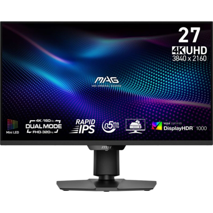 Ecran PC Gamer MSI MAG 274UPDF E16M 27" 4K 320Hz Fast IPS MiniLED HDR 1000 HDMI 2.1 USB-C 15W