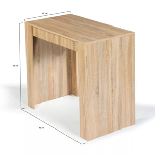 Table console extensible en bois - 1,40 m NOVA