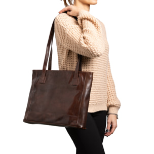 Borsa a spalla  da donna In Vera pelle Made in Italy 30x37x8 cm