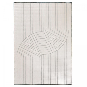 Tapis d'extérieur reversible Faje vert motif tendance ton sur ton