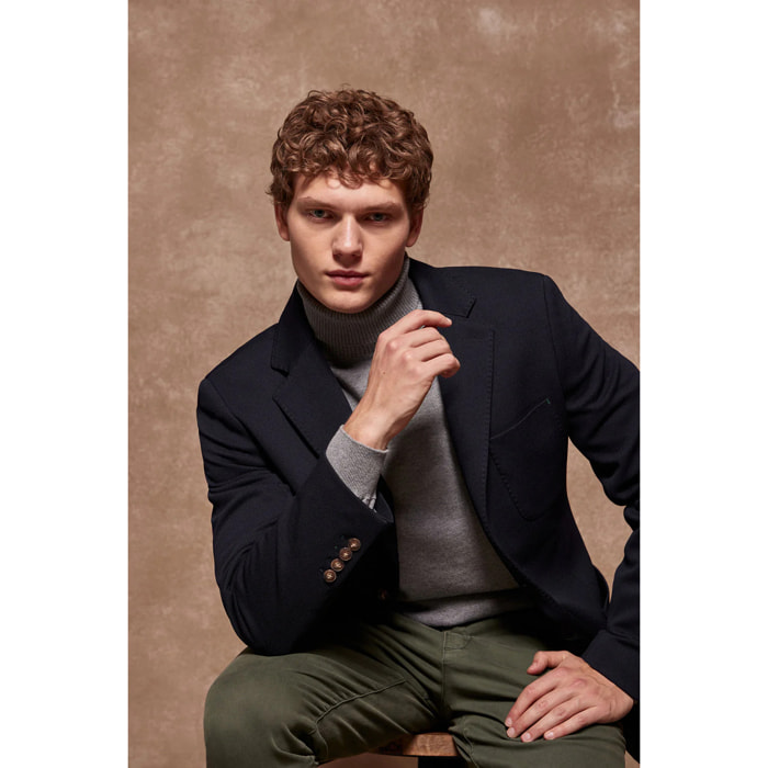 Blazer blu marino con particolari Polo Club