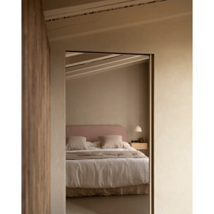 Funda para cabecero de bouclé rosa de varias medidas