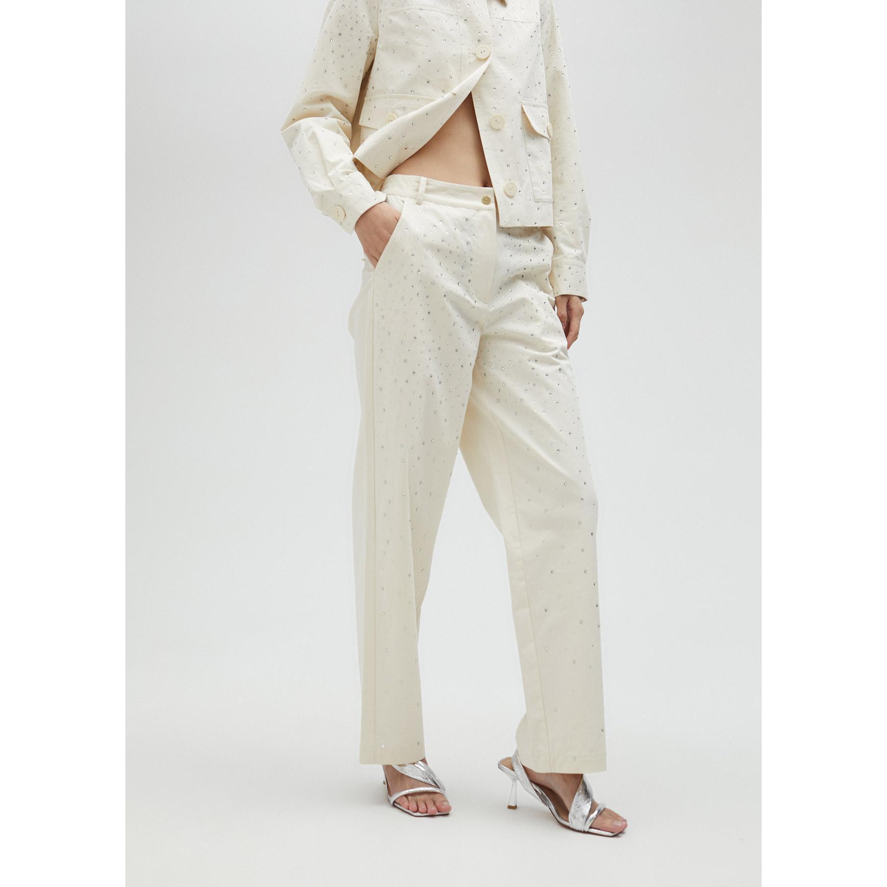Pantaloni dettagli strass