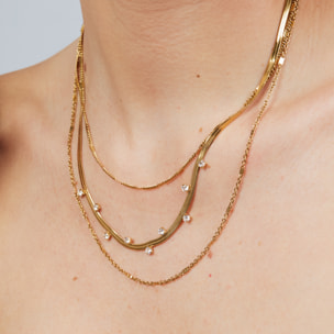 Collar acabado en oro amarillo de 18k