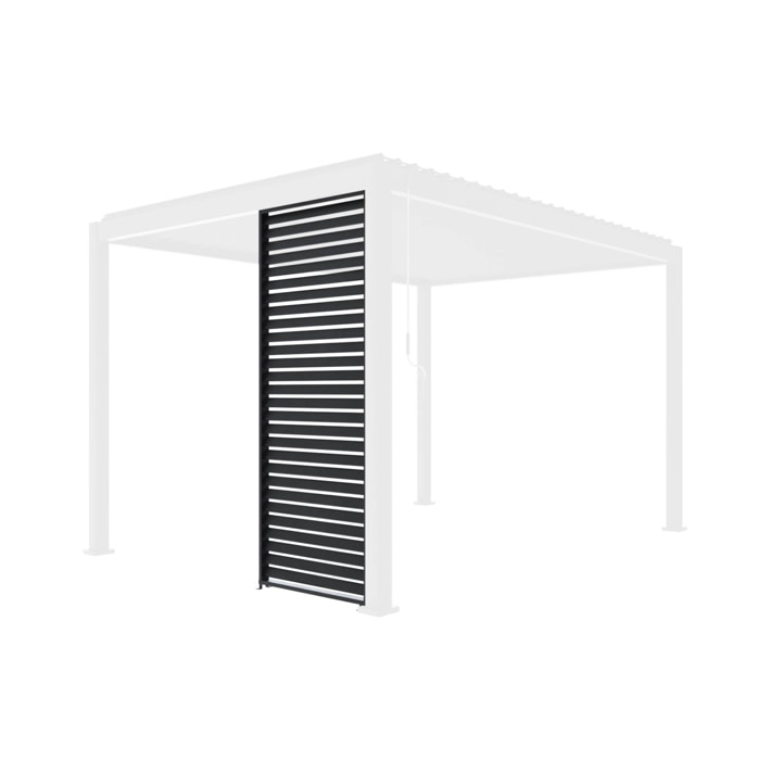 Persienne 100cm pour pergola bioclimatique Triomphe. panneau brise vue. côté 3m. aluminium. anthracite