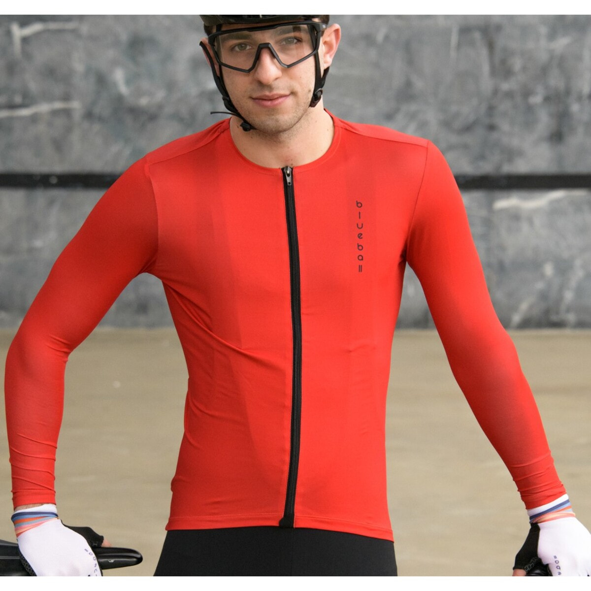 MAILLOT CICLISMO MANGA LARGA HOMBRE BLUEBALL EN ROJO