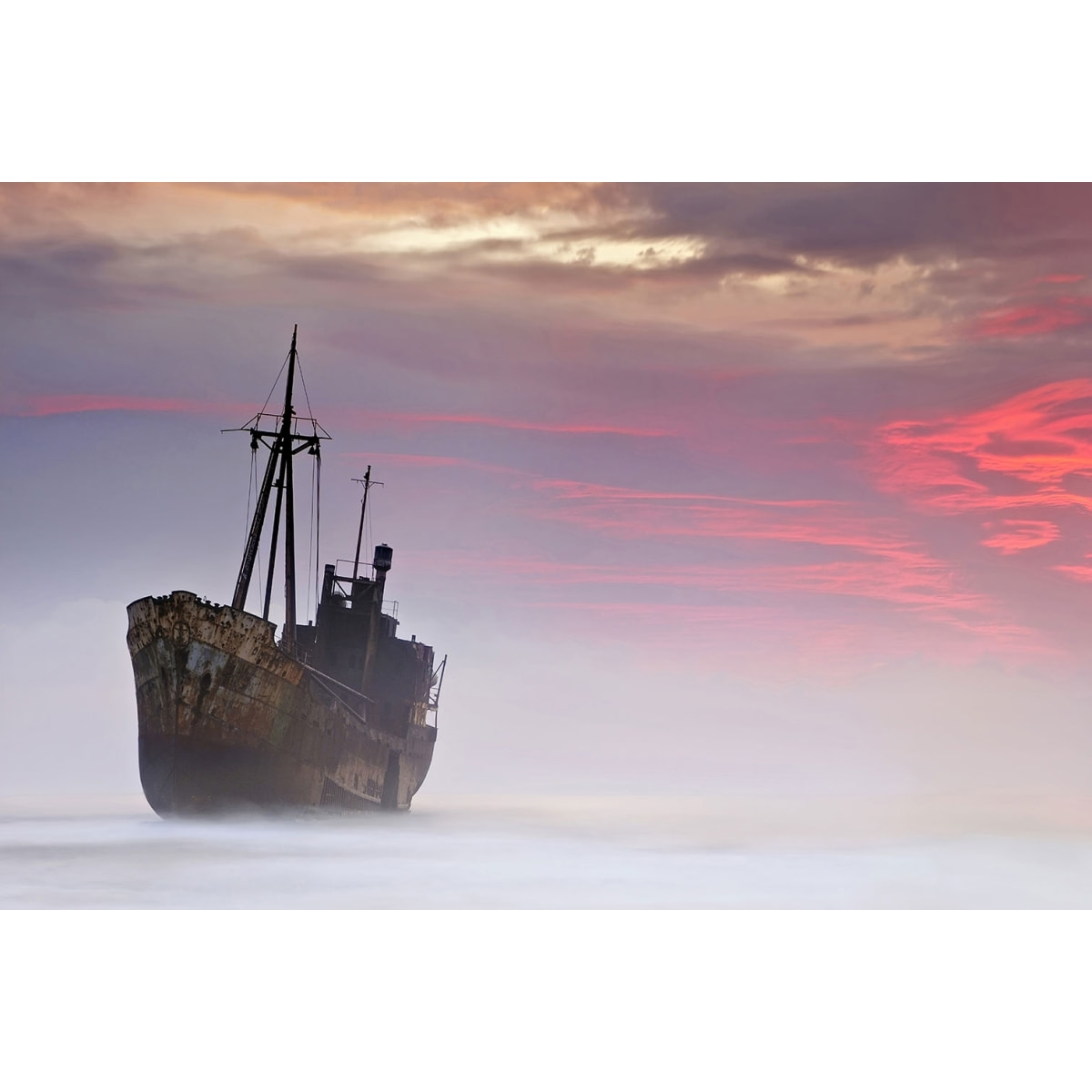 Tableau Bateau naufrage fantôme Tableau alu Dibond