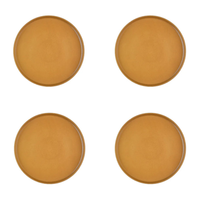 Assiette SCANDI Ø21,5cm - 4 pièces - Ocre