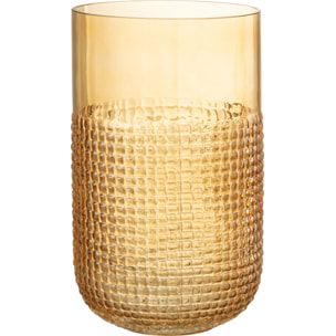 J-Line vase Motif - verre - orange - medium - Ø 15 cm
