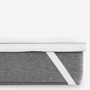 Topper de Pluma 100% Natural de 5cm de grosor | Confort Hotel de Lujo | Funda 100% Algodón