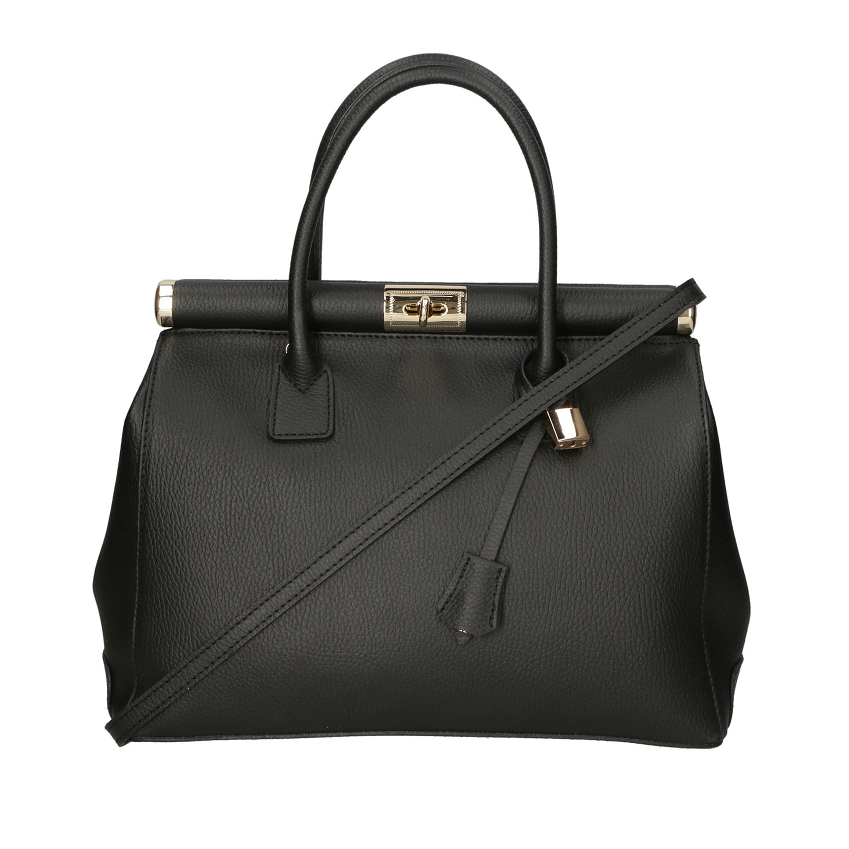 Borsa a mano da donna - Modello Aleria - Vera pelle - 35.0 x 26.0 x 16.0 cm