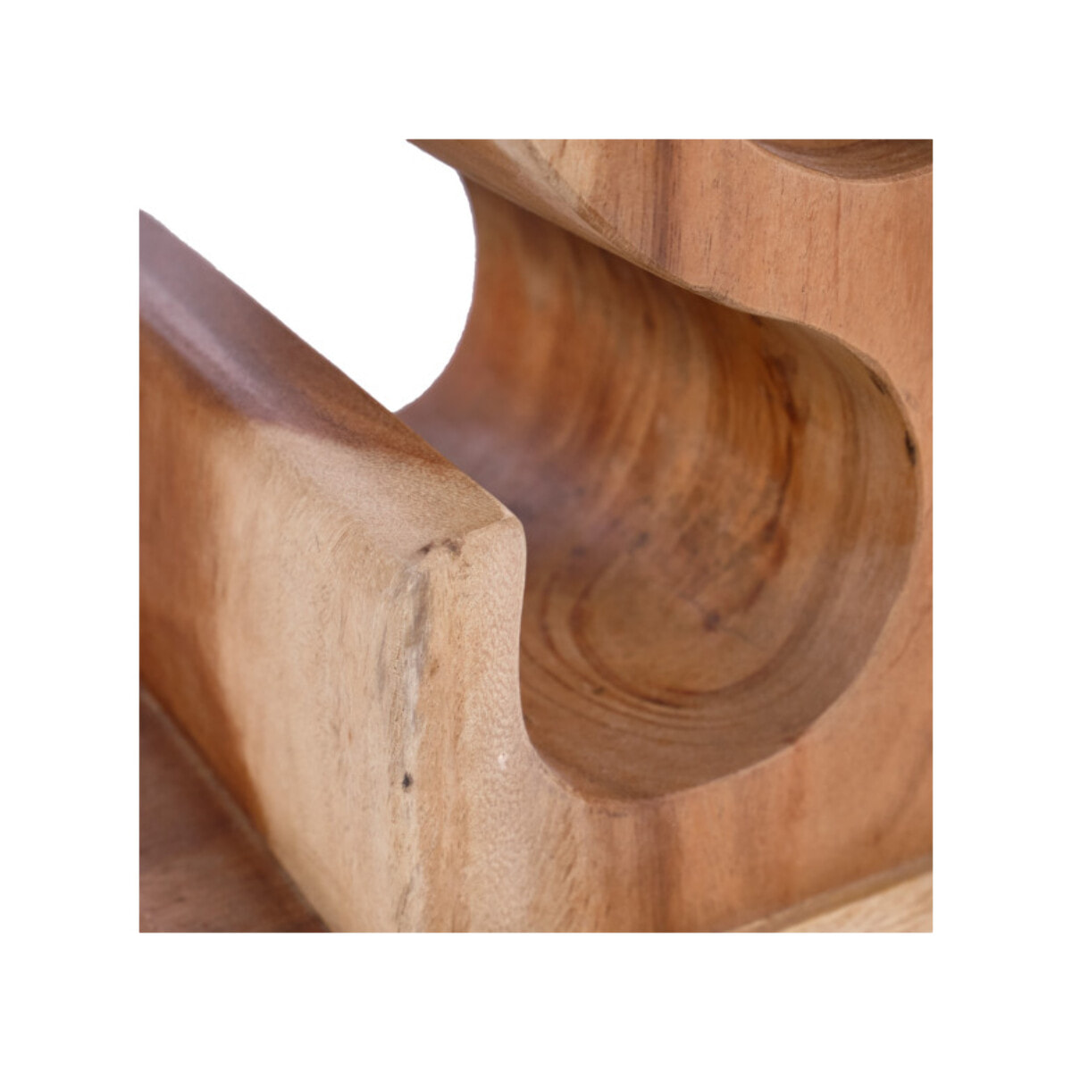 Porte bouteilles à vin en bois massif H.77cm - 8 bouteilles - SUAR
