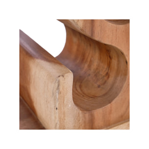 Porte bouteilles à vin en bois massif H.77cm - 8 bouteilles - SUAR