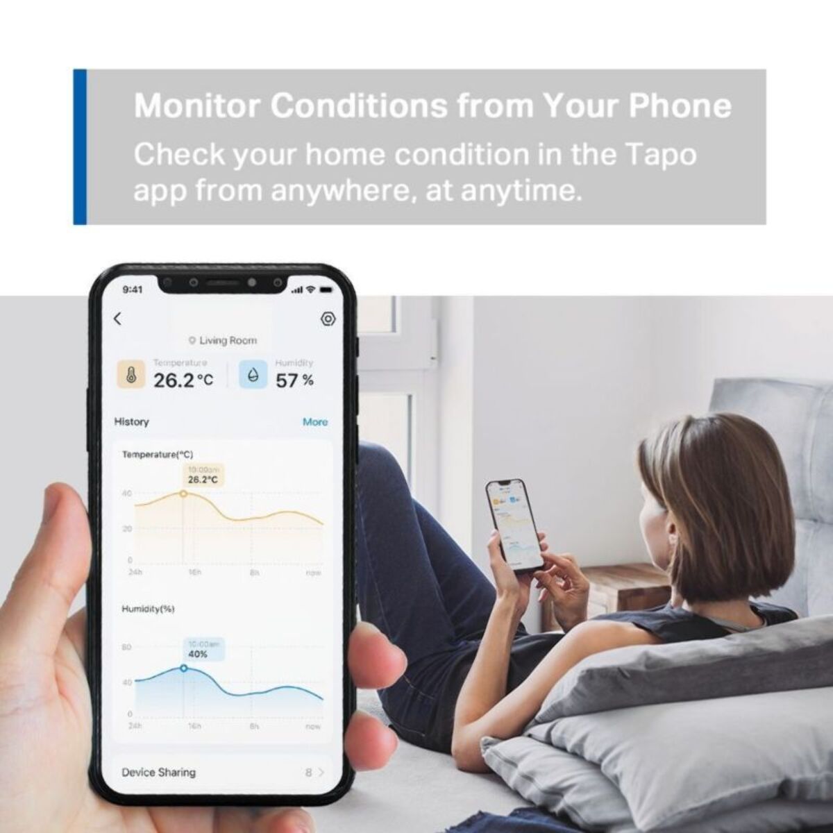 Détecteur de fumée TP-LINK Tapo T315 Température/Humidité