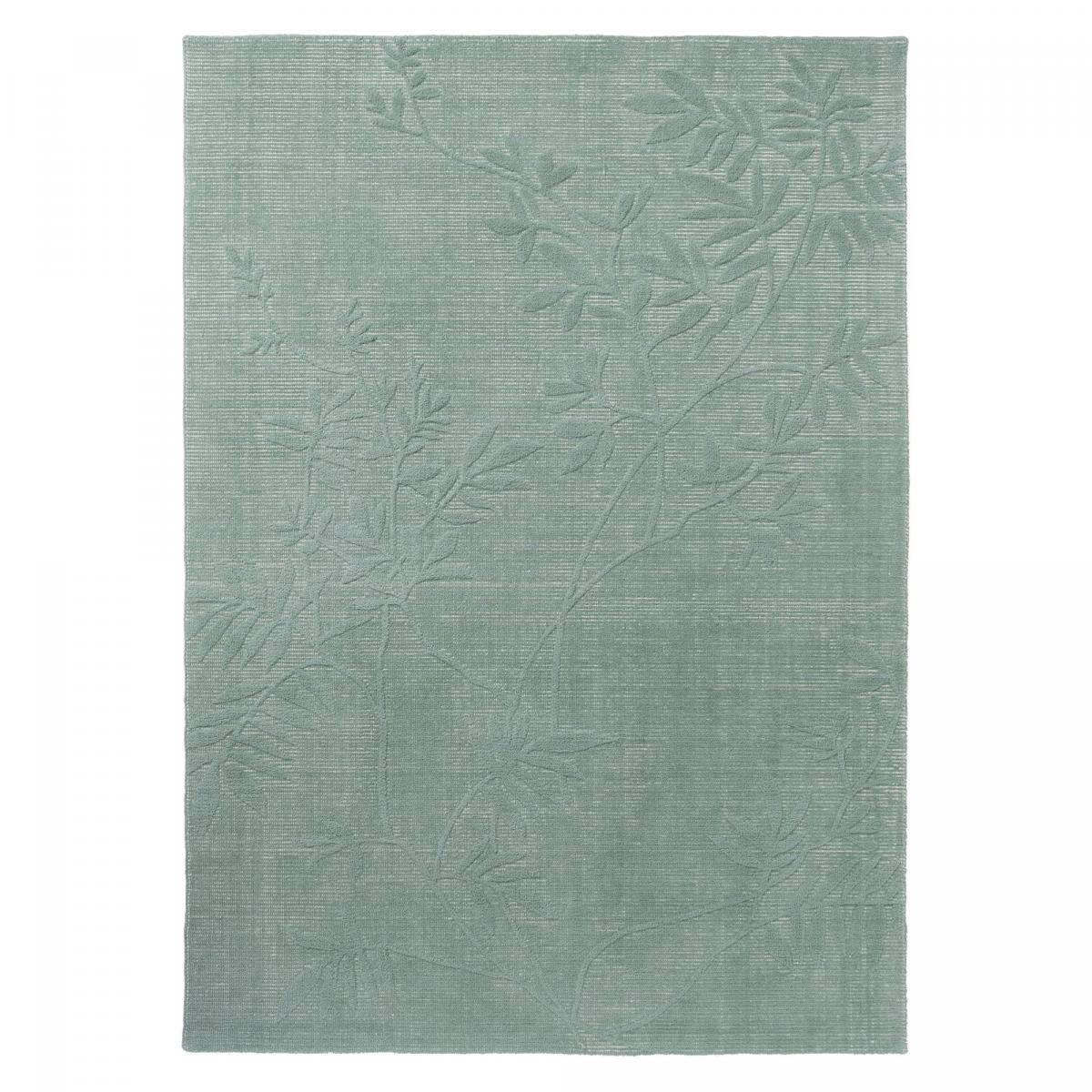 Tapis salon et chambre fait main en laine motif floral NICI