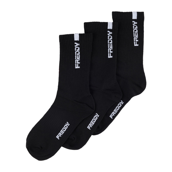 Calzini sportivi taglio medio con logo - Pack da 3 paia