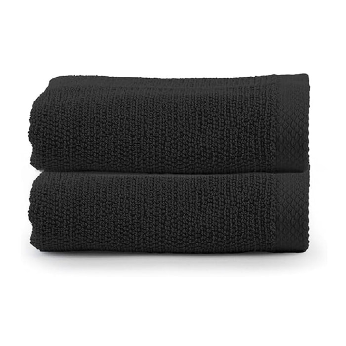 INTRECCI HOME Set Bagno 2 Asciugamani Ospite, in Puro Cotone 500 g,Morbidezza Extra, Assorbenza Superiore, Elegante e Durevole