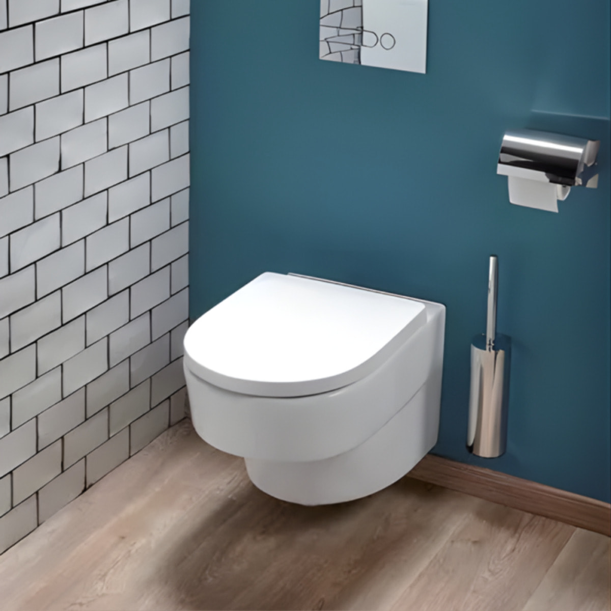 WC suspendu sans bride Odéon Rive Gauche, économie d'eau + abattant