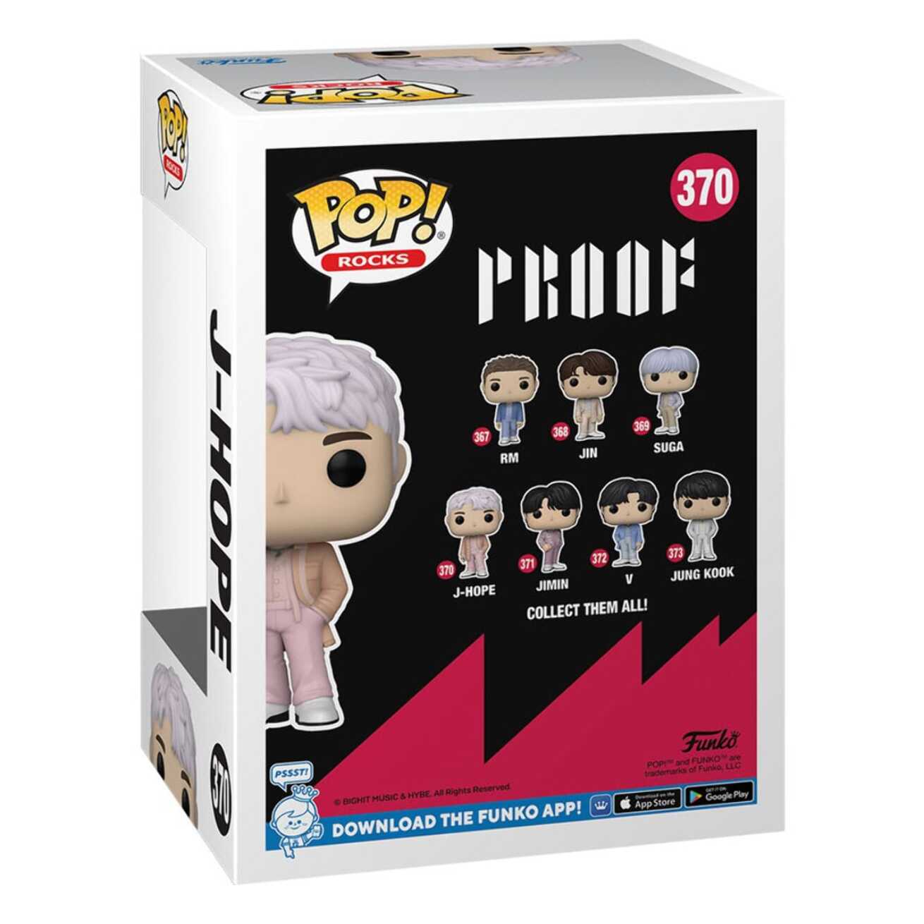 Bts Pop! Rocks Vinile Figura J Hope 9 Cm Funko