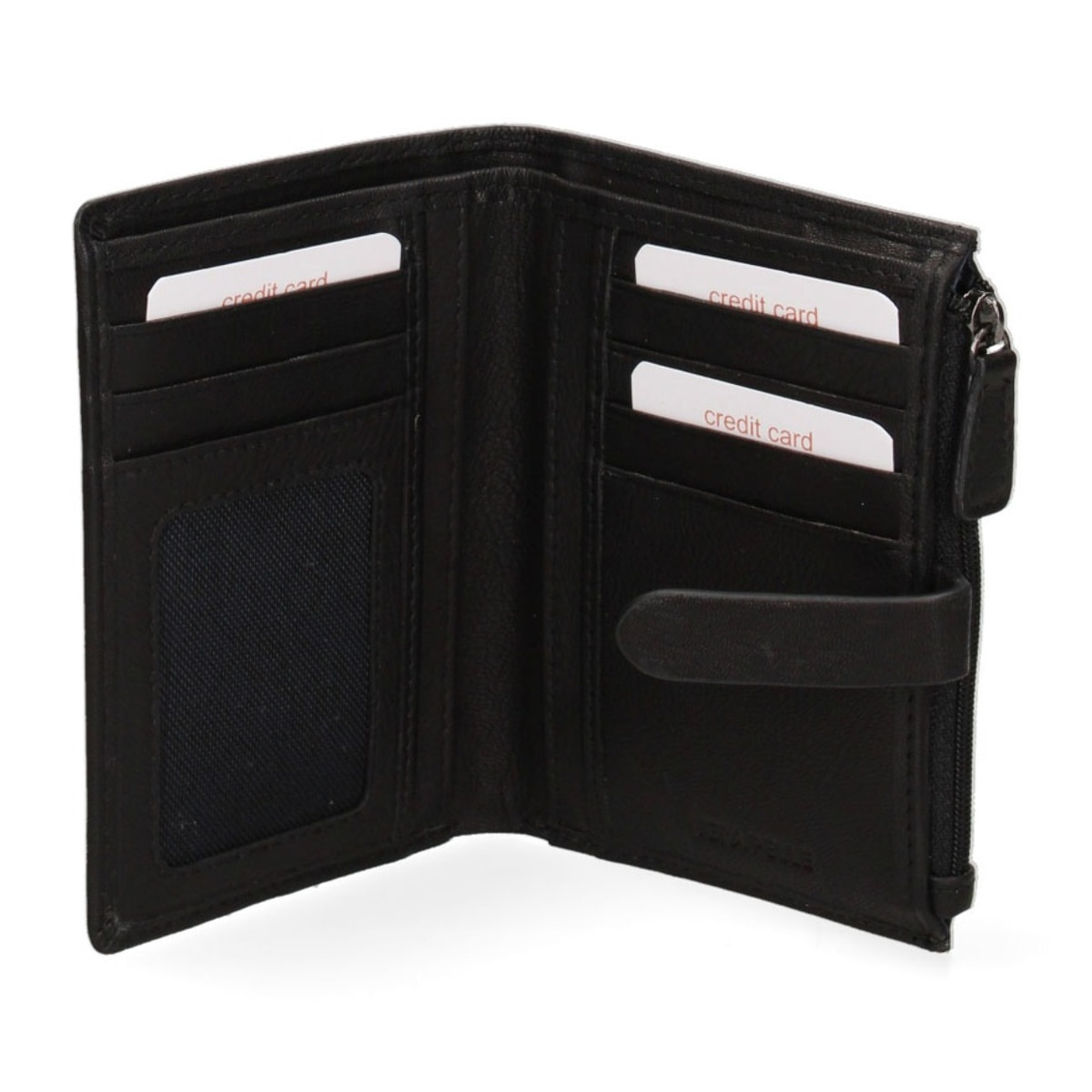 Portafoglio da donna in vera pelle - Modello False - Casual - 12.5 x 10.0 x 1.5 cm