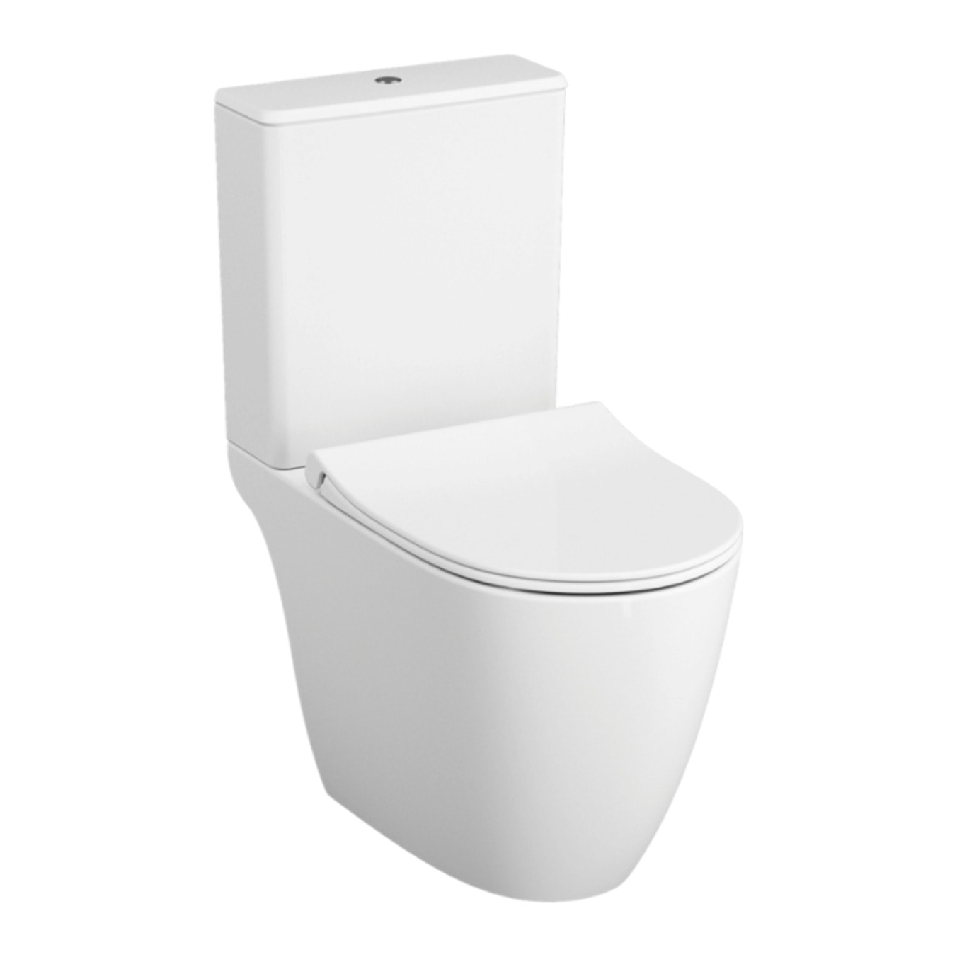 WC à poser sans bride VITRA Sento + abattant slim frein de chute blanc