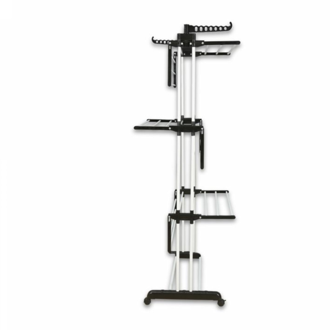 Séchoir multifonctions 20m d'étendage blanc et noir Herzberg HG8034-BW