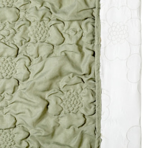 Rideau matelassé Iris 135x260cm vert
