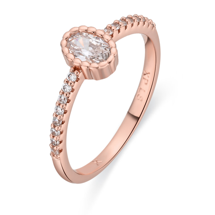 Anillo Zugje acabado oro rosa 18k