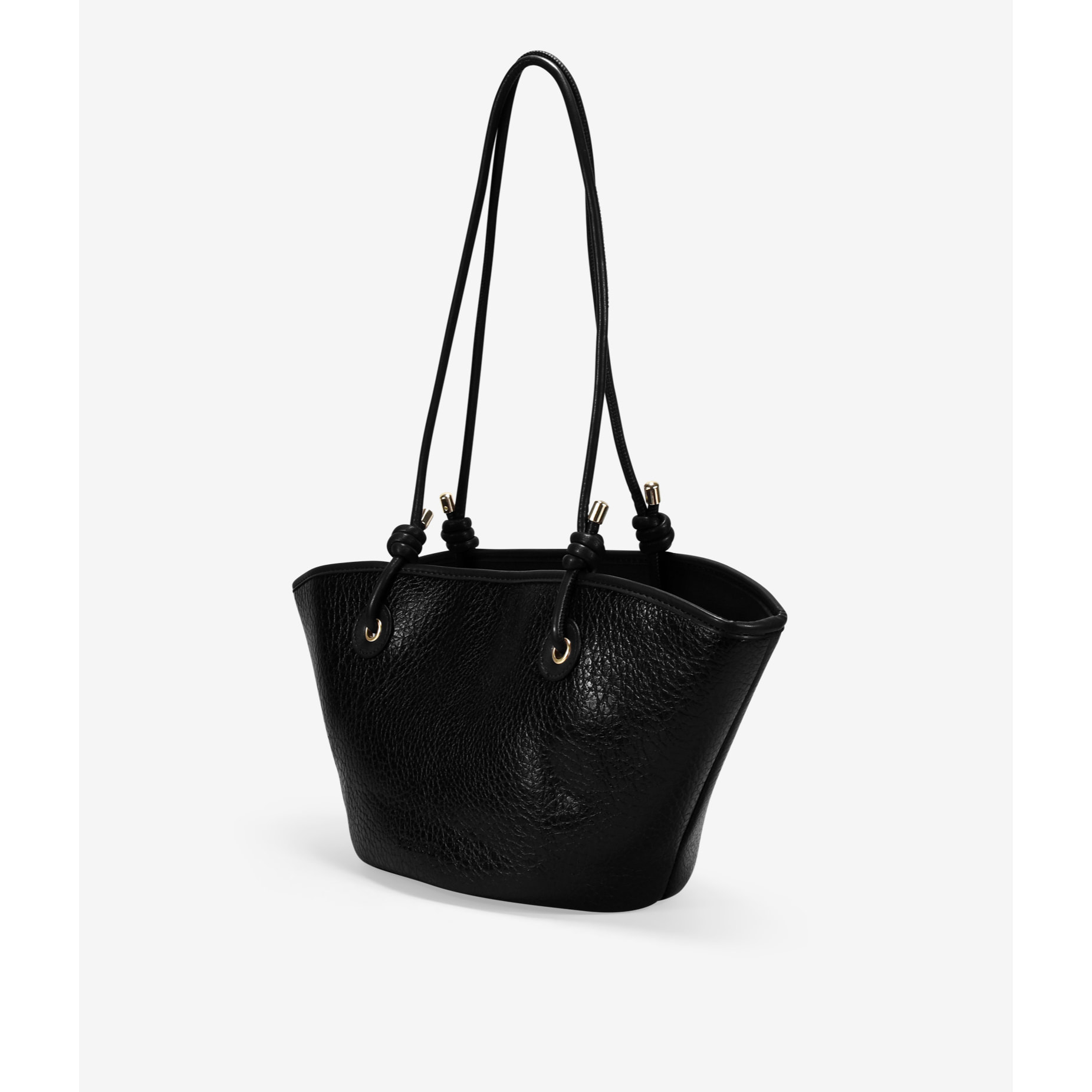 Bolso de hombro negro con doble asa